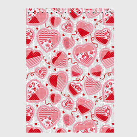 Скетчбук с принтом Розовые валентинки в Петрозаводске, 100% бумага
 | 48 листов, плотность листов — 100 г/м2, плотность картонной обложки — 250 г/м2. Листы скреплены сверху удобной пружинной спиралью | Тематика изображения на принте: арт | влюблённые | день влюблённых | день святого валентина | красный | рисунок | розовый | сердечко | сердца | сердце | середчки
