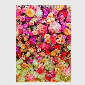 Скетчбук с принтом Цветы в Петрозаводске, 100% бумага
 | 48 листов, плотность листов — 100 г/м2, плотность картонной обложки — 250 г/м2. Листы скреплены сверху удобной пружинной спиралью | весна | красивые цветы | красота | милые цветы | орхидея | пион | роза | розы | ромашка | сад | сирень | фиалка | цветок | цветочки | цветы