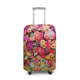 Чехол для чемодана 3D с принтом Цветы в Петрозаводске, 86% полиэфир, 14% спандекс | двустороннее нанесение принта, прорези для ручек и колес | весна | красивые цветы | красота | милые цветы | орхидея | пион | роза | розы | ромашка | сад | сирень | фиалка | цветок | цветочки | цветы