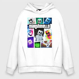 Мужское худи Oversize хлопок с принтом MARSHMELLO (GTA STYLE) в Петрозаводске, френч-терри — 70% хлопок, 30% полиэстер. Мягкий теплый начес внутри —100% хлопок | боковые карманы, эластичные манжеты и нижняя кромка, капюшон на магнитной кнопке | Тематика изображения на принте: dj | fortnite | marshmello | диджей | маршмелло | мершмеллоу | скин | фортнайт