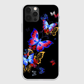 Чехол для iPhone 12 Pro Max с принтом Поцелуй бабочек в Петрозаводске, Силикон |  | angel | butterfly | fairy | neon | night | wings | ангел | бабочка | бабочки | девушке | животные | красочные | крылья | летающие | магия | махаон | мотыльки | насекомые | неоновые | ночные | ночь | подарок | природа