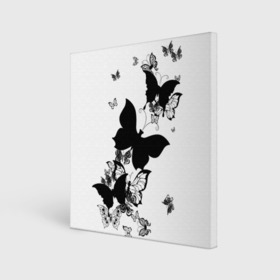 Холст квадратный с принтом Черные бабочки на белом в Петрозаводске, 100% ПВХ |  | angel | black and white | butterfly | fairy | fashion girl | wings | ангел | бабочка | девушке | животные | крылья | летающие | магия | махаон | мотылек | мотыльки | насекомые | нежные | подарок | природа | сказочные | татуировки