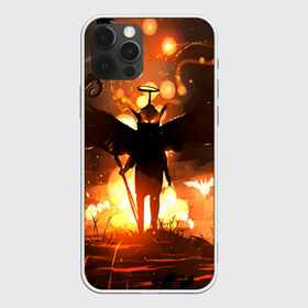 Чехол для iPhone 12 Pro Max с принтом Темный ангел ада в Петрозаводске, Силикон |  | ад | внутренне зло | демон | демоненок | крылья | миф | нимб | посох | преисподняя | силэут | страшные сказки | темный ангел | фольклор