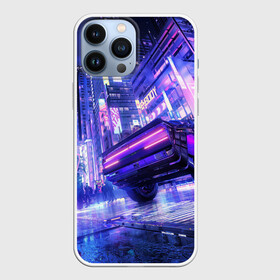 Чехол для iPhone 13 Pro Max с принтом Cyberpunk city в Петрозаводске,  |  | art | city | cyber | cyberpunk | japan | lights | lines | neon | punk | арт | город | кибер | киберпанк | япония