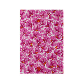 Обложка для паспорта матовая кожа с принтом Розовые орхидеи в Петрозаводске, натуральная матовая кожа | размер 19,3 х 13,7 см; прозрачные пластиковые крепления | fashion flowers | pink | tropical | азия | бабочки | бразилия | букет | бутоны | джунгли | лепестки | лето | любимая | марта | нежные | орхидея | подарок | природа | растения | тропики | тропические | узор | цветение