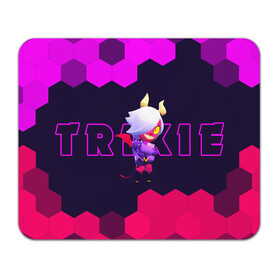 Коврик для мышки прямоугольный с принтом BRAWL STARS TRIXIE COLETTE в Петрозаводске, натуральный каучук | размер 230 х 185 мм; запечатка лицевой стороны | brawl | colete | colette | collete | logo | stars | trixi | trixie | бравл | бравла | браво | игра | игры | колетт | колетта | коллет | коллета | лого | логотип | символ | старс | старса | трикси