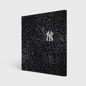 Холст квадратный с принтом New York Yankees в Петрозаводске, 100% ПВХ |  | baseball | fashion | game | glitch | new york | sport | бейсбол | игра | мода | нью йорк | спорт