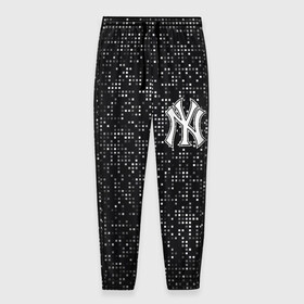 Мужские брюки 3D с принтом New York Yankees в Петрозаводске, 100% полиэстер | манжеты по низу, эластичный пояс регулируется шнурком, по бокам два кармана без застежек, внутренняя часть кармана из мелкой сетки | baseball | fashion | game | glitch | new york | sport | бейсбол | игра | мода | нью йорк | спорт