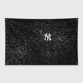 Флаг-баннер с принтом New York Yankees в Петрозаводске, 100% полиэстер | размер 67 х 109 см, плотность ткани — 95 г/м2; по краям флага есть четыре люверса для крепления | baseball | fashion | game | glitch | new york | sport | бейсбол | игра | мода | нью йорк | спорт