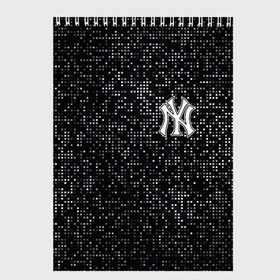Скетчбук с принтом New York Yankees в Петрозаводске, 100% бумага
 | 48 листов, плотность листов — 100 г/м2, плотность картонной обложки — 250 г/м2. Листы скреплены сверху удобной пружинной спиралью | baseball | fashion | game | glitch | new york | sport | бейсбол | игра | мода | нью йорк | спорт