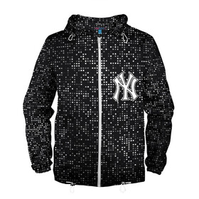 Мужская ветровка 3D с принтом New York Yankees в Петрозаводске, 100% полиэстер | подол и капюшон оформлены резинкой с фиксаторами, два кармана без застежек по бокам, один потайной карман на груди | Тематика изображения на принте: baseball | fashion | game | glitch | new york | sport | бейсбол | игра | мода | нью йорк | спорт