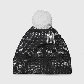 Шапка 3D c помпоном с принтом New York Yankees в Петрозаводске, 100% полиэстер | универсальный размер, печать по всей поверхности изделия | baseball | fashion | game | glitch | new york | sport | бейсбол | игра | мода | нью йорк | спорт