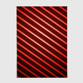 Постер с принтом Lines в Петрозаводске, 100% бумага
 | бумага, плотность 150 мг. Матовая, но за счет высокого коэффициента гладкости имеет небольшой блеск и дает на свету блики, но в отличии от глянцевой бумаги не покрыта лаком | abstraction | dark | lines | obliquely | red | абстракция | красный | линии | наискось | темный