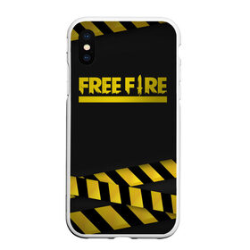 Чехол для iPhone XS Max матовый с принтом Free Fire в Петрозаводске, Силикон | Область печати: задняя сторона чехла, без боковых панелей | battlegrounds | free fire | garena | tricks | батл | королевская битва | рояль | фаир | фри фаер | экшн