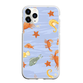 Чехол для iPhone 11 Pro матовый с принтом Морские обитатели в Петрозаводске, Силикон |  | арт | жёлтый | звезда | звёзды | коралл | кораллы | краб | крабы | красный | медуза | медузы | море | морская звезда | морские звёзды | морские коньки | морской конёк | песок | рисунок | рыба | рыбы