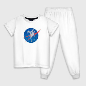 Детская пижама хлопок с принтом Nasa Gymnastics в Петрозаводске, 100% хлопок |  брюки и футболка прямого кроя, без карманов, на брюках мягкая резинка на поясе и по низу штанин
 | 
