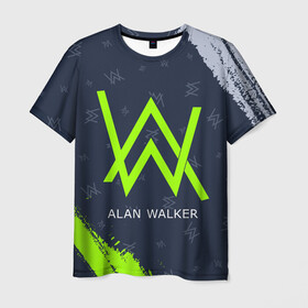 Мужская футболка 3D с принтом ALAN WALKER / АЛАН УОКЕР в Петрозаводске, 100% полиэфир | прямой крой, круглый вырез горловины, длина до линии бедер | Тематика изображения на принте: alan | faded | house | logo | music | walker | алан | вокер | волкер | диджей | лого | логотип | логотипы | музыка | музыкант | символ | символы | танцеальная | уокер | хаус | электронная