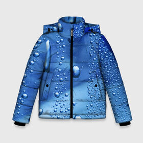 Зимняя куртка для мальчиков 3D с принтом Капли дождя в Петрозаводске, ткань верха — 100% полиэстер; подклад — 100% полиэстер, утеплитель — 100% полиэстер | длина ниже бедра, удлиненная спинка, воротник стойка и отстегивающийся капюшон. Есть боковые карманы с листочкой на кнопках, утяжки по низу изделия и внутренний карман на молнии. 

Предусмотрены светоотражающий принт на спинке, радужный светоотражающий элемент на пуллере молнии и на резинке для утяжки | abstract | brand | geometry | sport | texture | абстракция | бренд | брызги | вода | геометрия | дождь | капли | капли дождя | классика | летние | минимализм | модные | популярные иллюстрации | потеки
