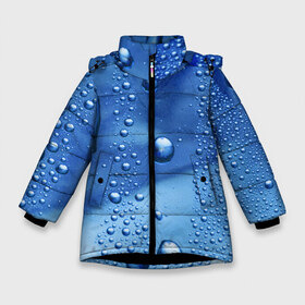 Зимняя куртка для девочек 3D с принтом Капли дождя в Петрозаводске, ткань верха — 100% полиэстер; подклад — 100% полиэстер, утеплитель — 100% полиэстер. | длина ниже бедра, удлиненная спинка, воротник стойка и отстегивающийся капюшон. Есть боковые карманы с листочкой на кнопках, утяжки по низу изделия и внутренний карман на молнии. 

Предусмотрены светоотражающий принт на спинке, радужный светоотражающий элемент на пуллере молнии и на резинке для утяжки. | abstract | brand | geometry | sport | texture | абстракция | бренд | брызги | вода | геометрия | дождь | капли | капли дождя | классика | летние | минимализм | модные | популярные иллюстрации | потеки