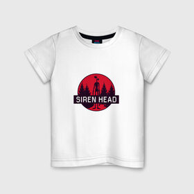 Детская футболка хлопок с принтом Siren Head в Петрозаводске, 100% хлопок | круглый вырез горловины, полуприлегающий силуэт, длина до линии бедер | siren head | игра | лес | монстр | персонаж | сирена | сиреноголовый | чудовище