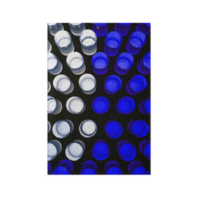 Обложка для паспорта матовая кожа с принтом GGGelt в Петрозаводске, натуральная матовая кожа | размер 19,3 х 13,7 см; прозрачные пластиковые крепления | abstraction | blue | circles | light | shapes | white | абстракция | белый | круги | свет | синий | формы