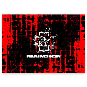 Поздравительная открытка с принтом Rammstein. в Петрозаводске, 100% бумага | плотность бумаги 280 г/м2, матовая, на обратной стороне линовка и место для марки
 | music | rammstein | rock | индастриал метал | метал группа | музыка | музыкальная группа | немецкая метал группа | рамштайн | рок | хард рок