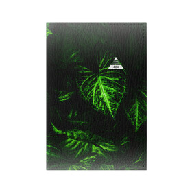 Обложка для паспорта матовая кожа с принтом Листья зеленые CODE ERROR 404 в Петрозаводске, натуральная матовая кожа | размер 19,3 х 13,7 см; прозрачные пластиковые крепления | Тематика изображения на принте: 404 | code | error | зеленые | листья