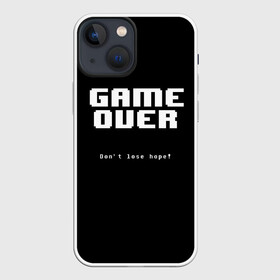 Чехол для iPhone 13 mini с принтом UNDERTALE GAME OVER в Петрозаводске,  |  | sans | undertale | андертале | андертейл | игра | подземная история | подземная сказка | санс | ундертале