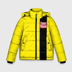 Зимняя куртка для мальчиков 3D с принтом Kill Bill - Pussy Wagon в Петрозаводске, ткань верха — 100% полиэстер; подклад — 100% полиэстер, утеплитель — 100% полиэстер | длина ниже бедра, удлиненная спинка, воротник стойка и отстегивающийся капюшон. Есть боковые карманы с листочкой на кнопках, утяжки по низу изделия и внутренний карман на молнии. 

Предусмотрены светоотражающий принт на спинке, радужный светоотражающий элемент на пуллере молнии и на резинке для утяжки | Тематика изображения на принте: kill bill | pickup | pussy | pussy wagon | tarantino | wagon | квентин тарантино | пикап | пусси вагон | тарантино