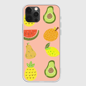 Чехол для iPhone 12 Pro Max с принтом Фруктики в Петрозаводске, Силикон |  | Тематика изображения на принте: авокадо | ананас | апельсин | арбуз | виноград | груша | лимон | фрукт