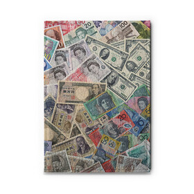 Обложка для автодокументов с принтом Деньги в Петрозаводске, натуральная кожа |  размер 19,9*13 см; внутри 4 больших “конверта” для документов и один маленький отдел — туда идеально встанут права | арт | банкноты | валюта | деньги | доллары | зеленый | иена | красный | серый | синий | фунт стерлингов | юани