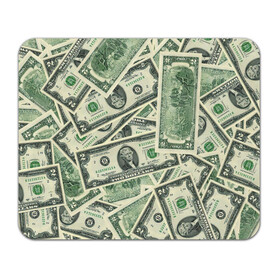 Коврик для мышки прямоугольный с принтом Доллар в Петрозаводске, натуральный каучук | размер 230 х 185 мм; запечатка лицевой стороны | Тематика изображения на принте: 100 долларов | арт | банкноты | валюта | деньги | доллар | зеленый | рисунок | сто | сто долларов
