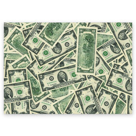 Поздравительная открытка с принтом Доллар в Петрозаводске, 100% бумага | плотность бумаги 280 г/м2, матовая, на обратной стороне линовка и место для марки
 | Тематика изображения на принте: 100 долларов | арт | банкноты | валюта | деньги | доллар | зеленый | рисунок | сто | сто долларов