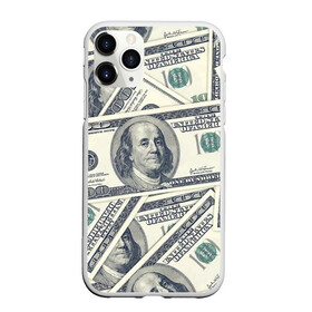 Чехол для iPhone 11 Pro Max матовый с принтом Доллары в Петрозаводске, Силикон |  | Тематика изображения на принте: 100 долларов | арт | банкноты | валюта | деньги | доллары | зеленый | зелень | сто | сто долларов