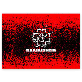 Поздравительная открытка с принтом Rammstein. в Петрозаводске, 100% бумага | плотность бумаги 280 г/м2, матовая, на обратной стороне линовка и место для марки
 | music | rammstein | rock | индастриал метал | метал группа | музыка | музыкальная группа | немецкая метал группа | рамштайн | рок | хард рок