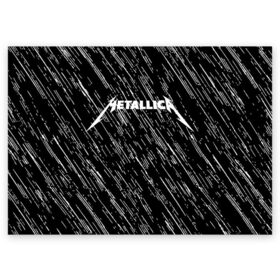 Поздравительная открытка с принтом Metallica. в Петрозаводске, 100% бумага | плотность бумаги 280 г/м2, матовая, на обратной стороне линовка и место для марки
 | metallica | music | rock | американская рок группа | метал группа | металлика | музыка | рок | рок группа | трэш метал | хеви метал