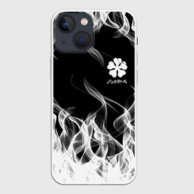 Чехол для iPhone 13 mini с принтом Black Clover on smoky background в Петрозаводске,  |  | anime | black clover | аниме | боевик | буракку куро:ба | кино | комедия | магия | мультфильм | фэнтези | черный клевер | японская сёнэн манга