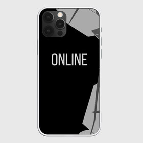 Чехол для iPhone 12 Pro Max с принтом Online в Петрозаводске, Силикон |  | online | абстракция | камуфляж | онлайн | ч б | черно белое