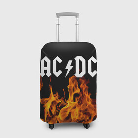 Чехол для чемодана 3D с принтом AC/DC. в Петрозаводске, 86% полиэфир, 14% спандекс | двустороннее нанесение принта, прорези для ручек и колес | ac dc | music | rock | австралийская рок группа | ас дс | асдс | блюз рок | музыка | переменный ток постоянный ток | рок | рок н ролл | хард рок | эй си ди си
