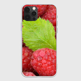 Чехол для iPhone 12 Pro Max с принтом Малина в Петрозаводске, Силикон |  | Тематика изображения на принте: еда | красная | красные | лист | листок | листочек | листья | малина | малинка | природа | растение | растения | ягода | ягодка | ягодки | ягоды