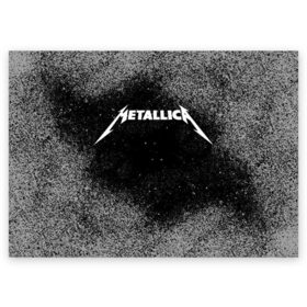 Поздравительная открытка с принтом Metallica. в Петрозаводске, 100% бумага | плотность бумаги 280 г/м2, матовая, на обратной стороне линовка и место для марки
 | Тематика изображения на принте: metallica | music | rock | американская рок группа | метал группа | металлика | музыка | рок | рок группа | трэш метал | хеви метал