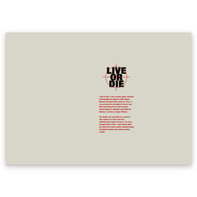 Поздравительная открытка с принтом Live or die. в Петрозаводске, 100% бумага | плотность бумаги 280 г/м2, матовая, на обратной стороне линовка и место для марки
 | live or die | живи или умри | жить или умереть | минимализм | мотивирующие надписи | популярные иллюстрации