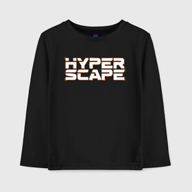 Детский лонгслив хлопок с принтом Hyper Scape в Петрозаводске, 100% хлопок | круглый вырез горловины, полуприлегающий силуэт, длина до линии бедер | esport | games | hyper scape | twitch | игроки | игролюбители | игроманы | игры | киберспорт | королевская битва | корона | твич | хупер скайп | хупер скайпе