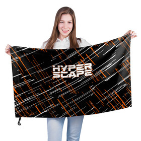 Флаг 3D с принтом Hyper Scape. в Петрозаводске, 100% полиэстер | плотность ткани — 95 г/м2, размер — 67 х 109 см. Принт наносится с одной стороны | esport | games | hyper scape | twitch | игроки | игролюбители | игроманы | игры | киберспорт | королевская битва | корона | твич | хупер скайп | хупер скайпе