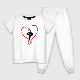 Детская пижама хлопок с принтом Гимнастика в Петрозаводске, 100% хлопок |  брюки и футболка прямого кроя, без карманов, на брюках мягкая резинка на поясе и по низу штанин
 | 