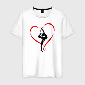 Мужская футболка хлопок с принтом Гимнастика в Петрозаводске, 100% хлопок | прямой крой, круглый вырез горловины, длина до линии бедер, слегка спущенное плечо. | 