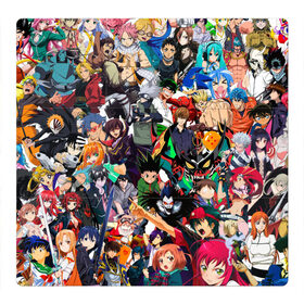 Магнитный плакат 3Х3 с принтом Аниме персонажи в Петрозаводске, Полимерный материал с магнитным слоем | 9 деталей размером 9*9 см | akame | akatsuki | anime | art | collage | crossover | japan | аниме | арт | герои | коллаж | манга | персонажи