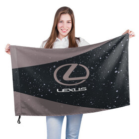 Флаг 3D с принтом LEXUS / ЛЕКСУС в Петрозаводске, 100% полиэстер | плотность ткани — 95 г/м2, размер — 67 х 109 см. Принт наносится с одной стороны | auto | lexus | logo | moto | symbol | авто | автомобиль | гонки | лексус | лого | логотип | логотипы | марка | машина | мото | символ | символы