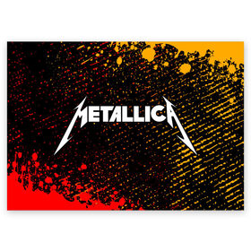 Поздравительная открытка с принтом METALLICA / МЕТАЛЛИКА в Петрозаводске, 100% бумага | плотность бумаги 280 г/м2, матовая, на обратной стороне линовка и место для марки
 | hetfield | james | logo | metal | metalica | metallica | music | rock | star | джеймс | звезда | знак | ларс | лого | логотип | логотипы | метал | металика | металлика | музыка | рок | символ | символы | ульрих | хэтфилд