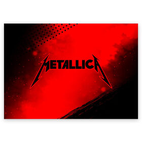 Поздравительная открытка с принтом METALLICA / МЕТАЛЛИКА в Петрозаводске, 100% бумага | плотность бумаги 280 г/м2, матовая, на обратной стороне линовка и место для марки
 | hetfield | james | logo | metal | metalica | metallica | music | rock | star | джеймс | звезда | знак | ларс | лого | логотип | логотипы | метал | металика | металлика | музыка | рок | символ | символы | ульрих | хэтфилд